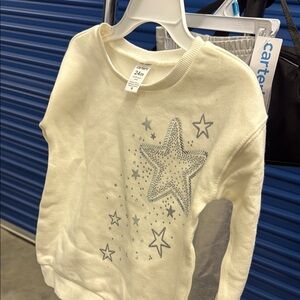 Carter's Cream Star Sweatshirt